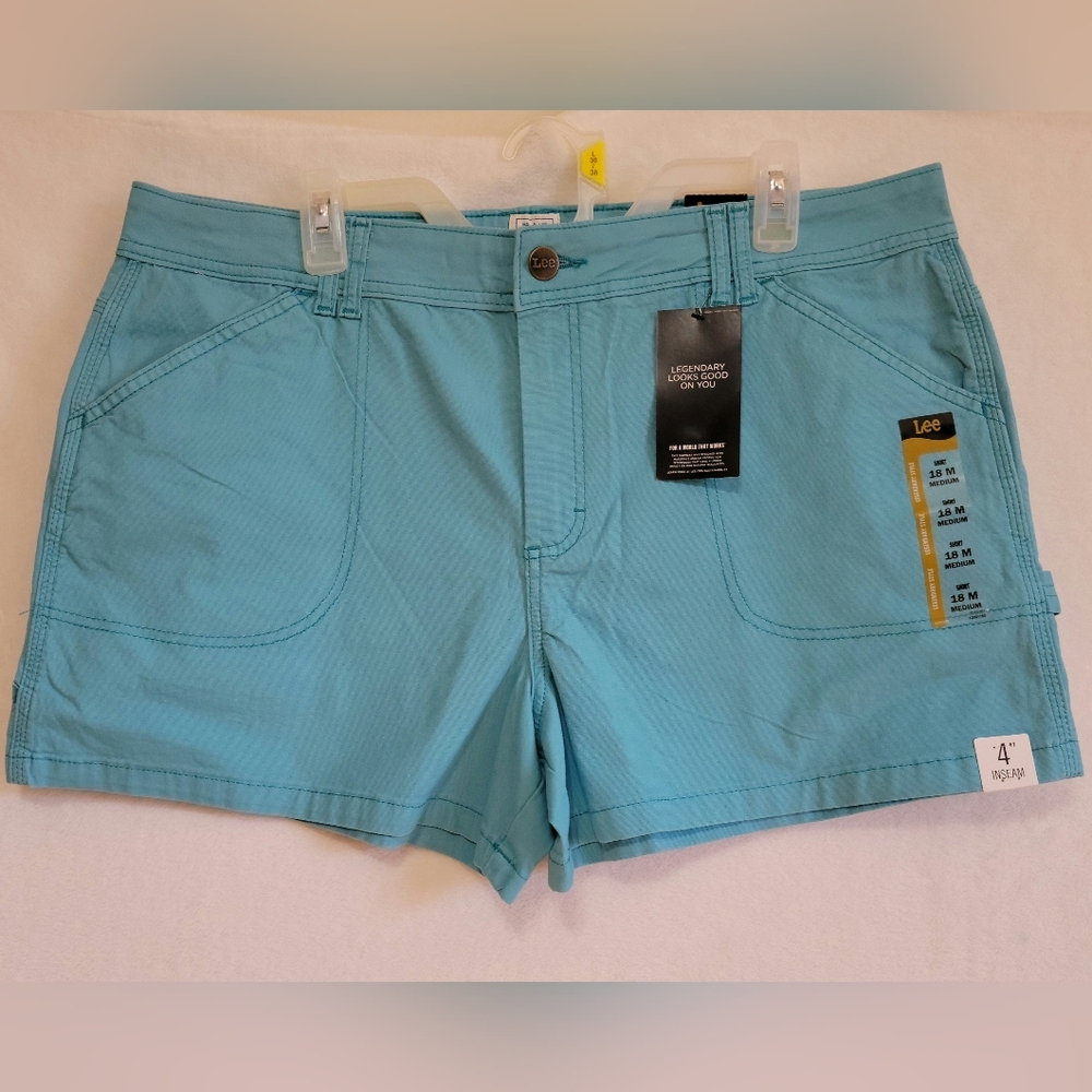 Women's Lee Legendary Carpenter Shorts, Bay Blue, Size 18, NWT - Picture 4 of 13
